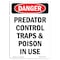 Signmission Safety Sign, OSHA Danger, 7" Height, Portrait Predator Control Traps, Portrait OS-DS-D-57-V-1940 - alternate 1